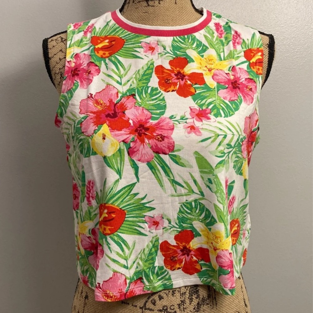 Floral Crop Top - M - NWT
